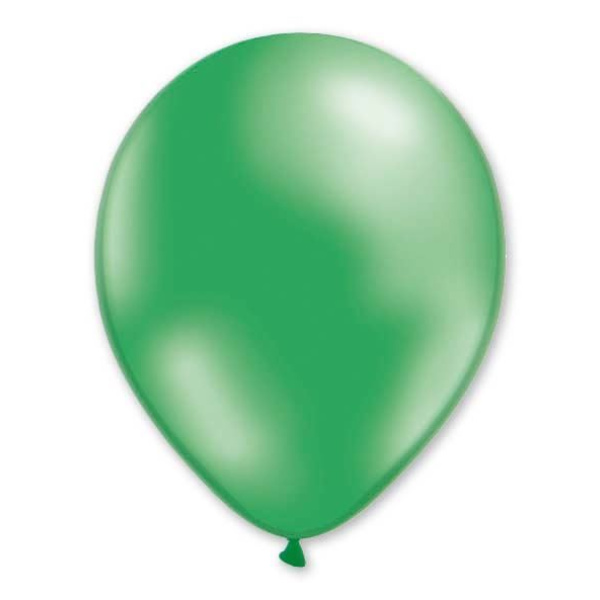 BALLOON METALLIC 28CM GREEN MINT X10S