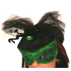 HAT & MASK SEQUIN GREEN