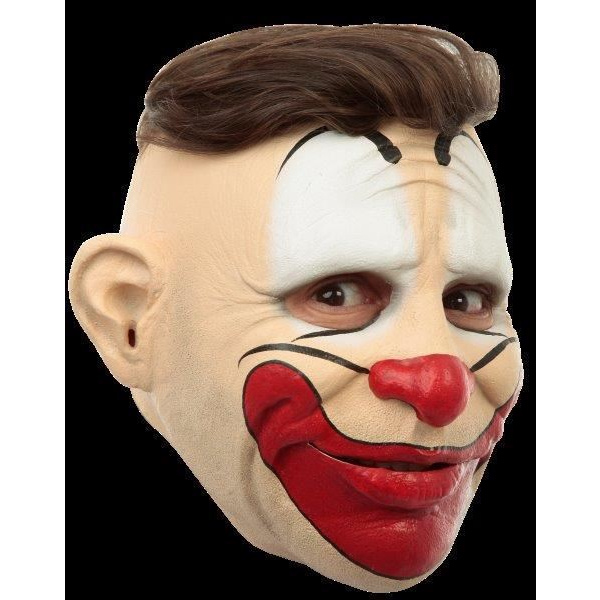 MASK HEAD FUNNY CLOWN USE OWN HAIR