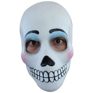 CATRINA WHITE WITH PINK CHEEKS MASK