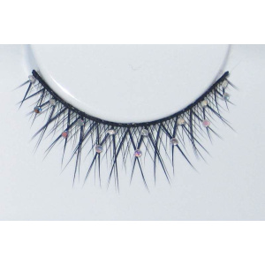 EYE LASHES GLITTER CROSSED BLACK