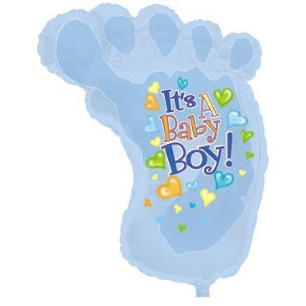 BALLOON FOIL  BABY ITS A BOY FOOT