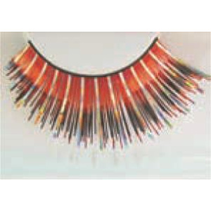 EYE LASHES HOLOGRAPHIC RED & SILVER