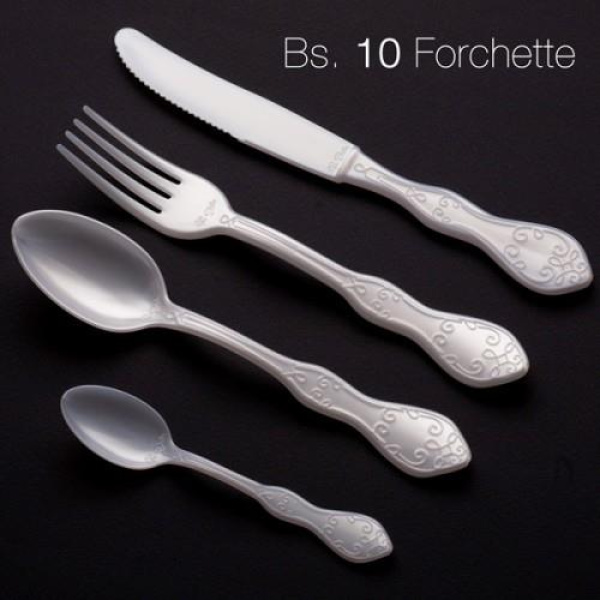 PLASTIC KNIVES 20CM PEARL 10'S