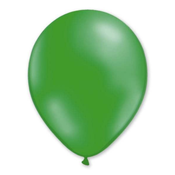 BALLOON METALLIC 28CM GREEN DARK X10S