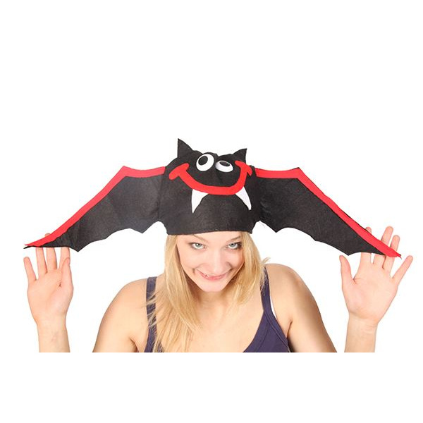 HAT ANIMAL FLYING BAT BLACK & RED