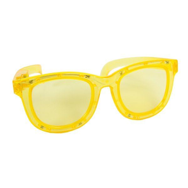 GLASSES LARGE LED FLASHING YELLOW