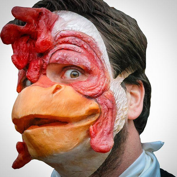 MASK HALF ANIMAL THE CRAZY CHICKEN