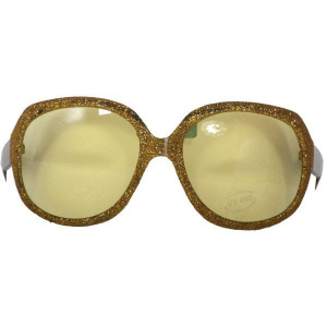 1960'S STYLE GOLD FRAMES YELLOW LENSES