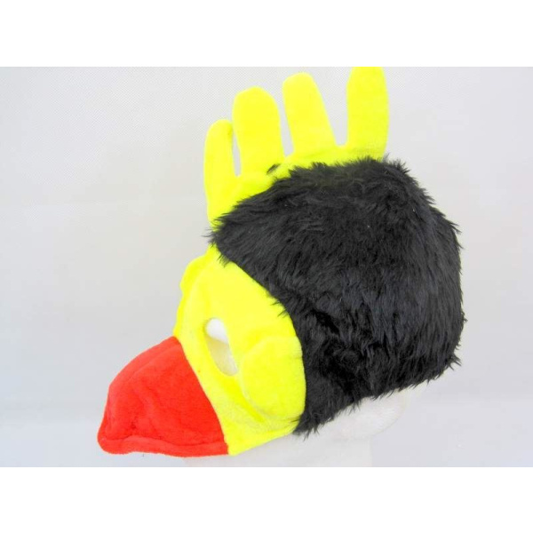 HAT, MASK & BEAK BIRD BLACK & RED