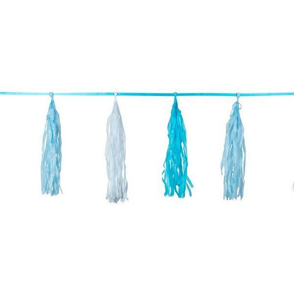 BUNTING BLUE BABY TASSEL GARLAND 3