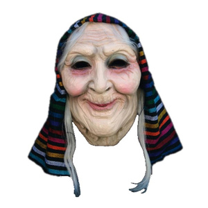 LOVELY OLD LADY MASK WITH HEADSCARF