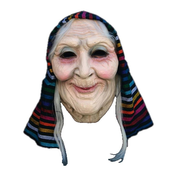 LOVELY OLD LADY MASK WITH HEADSCARF