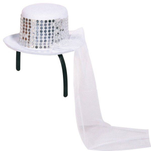 TIARA BAND WEDDING WHITE MINI HAT