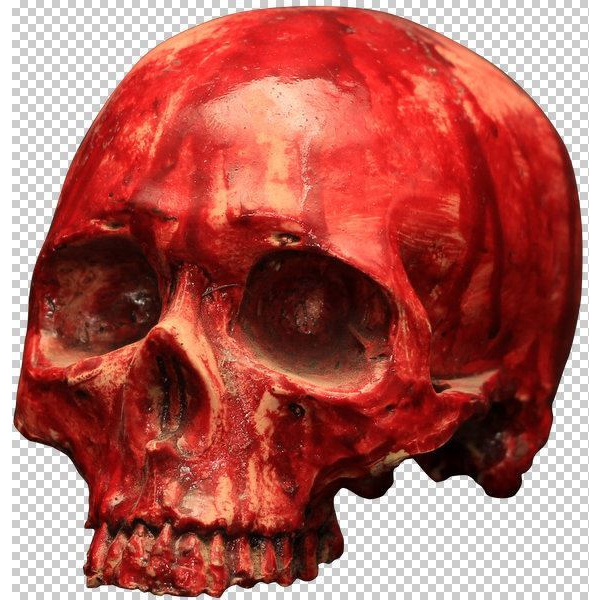 SKELETON BLOODY RESIN SKULL