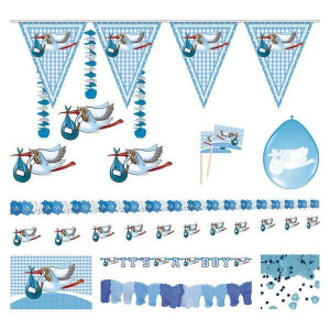 BLUE STORK BABY SHOWER PARTY KIT