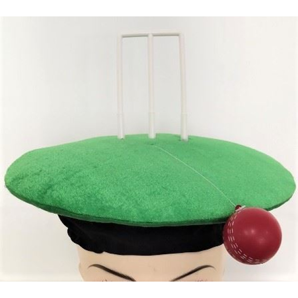 NOVELTY CRICKET HAT WITH WICKET & BALL