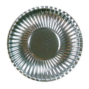 PLATES CARD 18CM SILVER 10'S