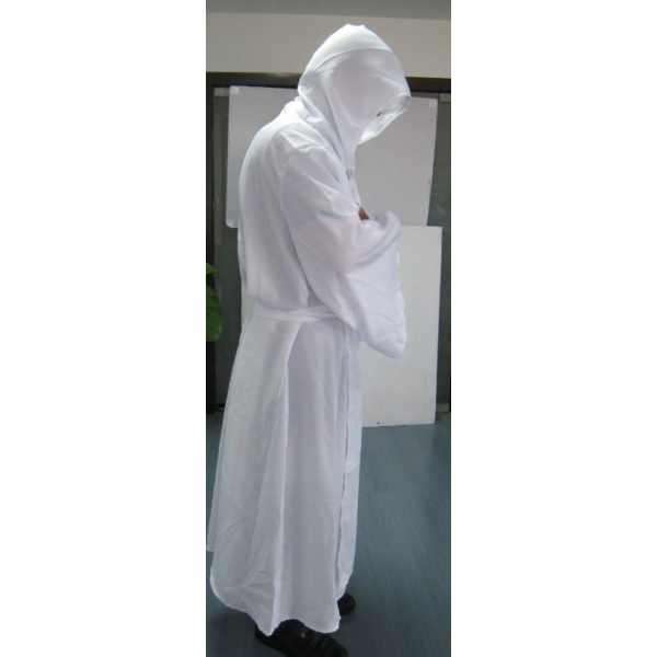 GOWN & HOOD WARRIOR WHITE 100% POLYESTER