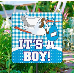 GARDEN SIGN NEW ARRIVAL IT'S A BOY