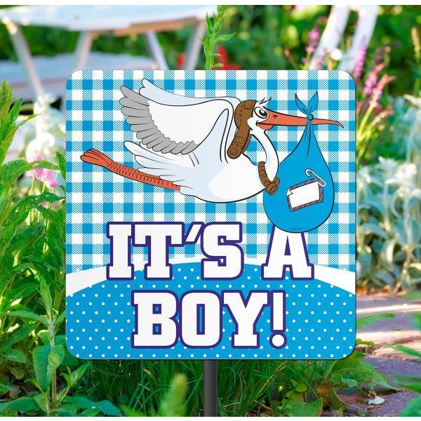 GARDEN SIGN NEW ARRIVAL IT'S A BOY