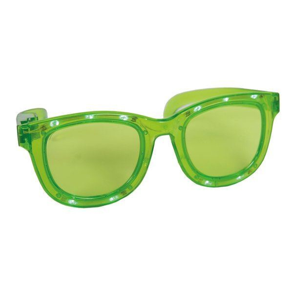 GLASSES LARGE LED FLASHING GREEN