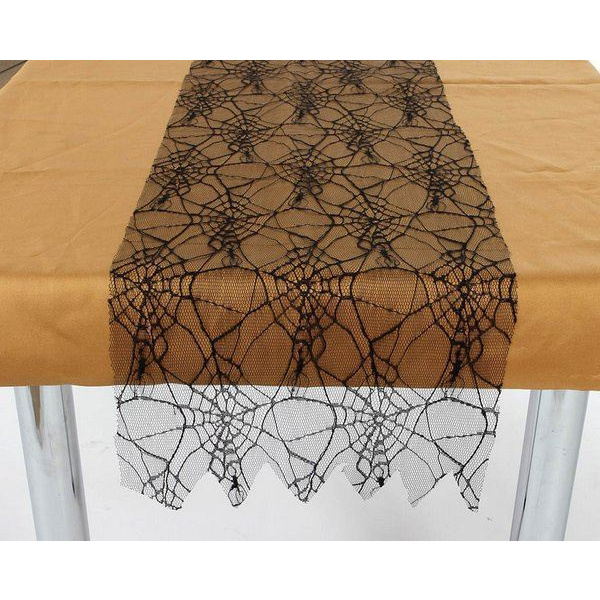 BLACK SPIDERWEB TABLE RUNNER #HALLOWEEN