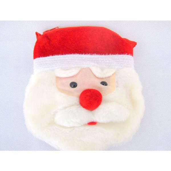 SANTA BAG WITH FACE ZIPPED LONG STRAP