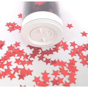 RED STARS TABLE DECOR CONFETTI 100G