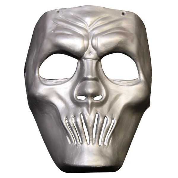 MASK FACE PLASTIC MOUTHLESS SILVER