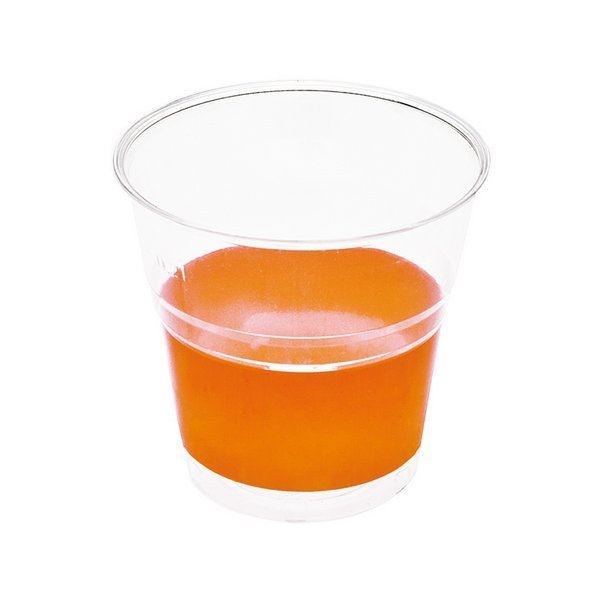 GOBLETS CRYSTAL PLASTIC 250CC ORANGE 10S