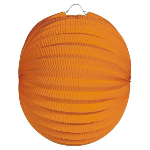 LANTERN ROUND ORANGE 22CM