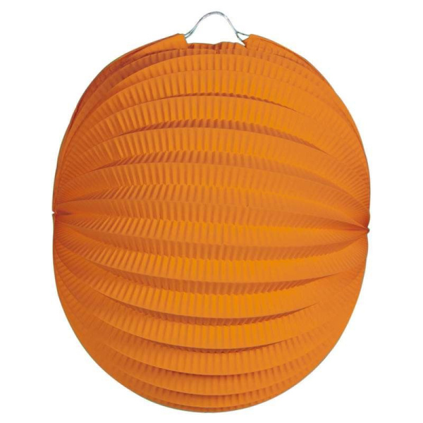 LANTERN ROUND ORANGE 22CM