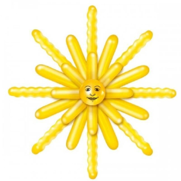 BALLOON KIT SUN YELLOW DESIGN 120CM