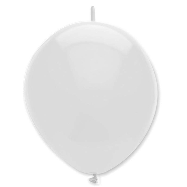 BALLOON HELIUM LINK ROUND 32M WHITE X50