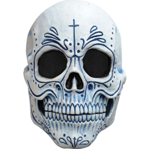 WHITE/BLUE CATRIN DAY OF THE DEAD MASK