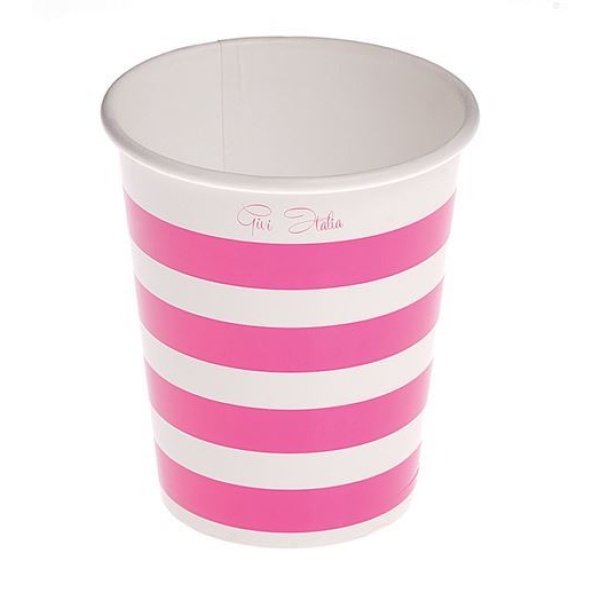 CUPS STRIPE CARD 250CC PINK 10'S