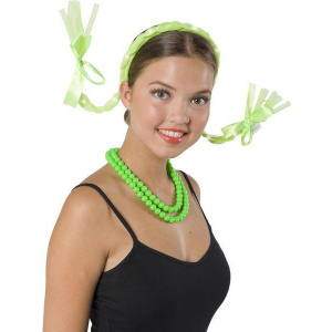 HEADBAND HAIR BRAIDS NEON GREEN