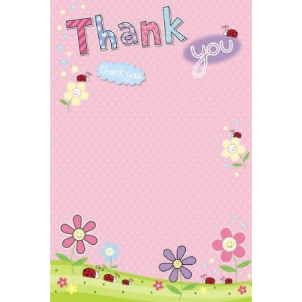 PALE PINK THANKYOU CARD WITH ENVELOPE