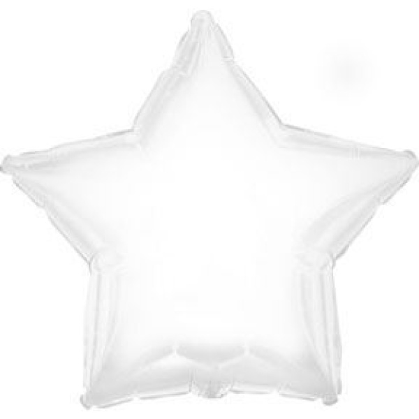 BALLOON FOIL - STAR OPAQUE WHITE