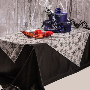 TABLE COVER WITH SPIDER WEBS HALLOWEEN