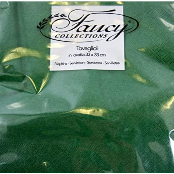 NAPKINS 2 PLY 33 X 33CM GREEN DARK