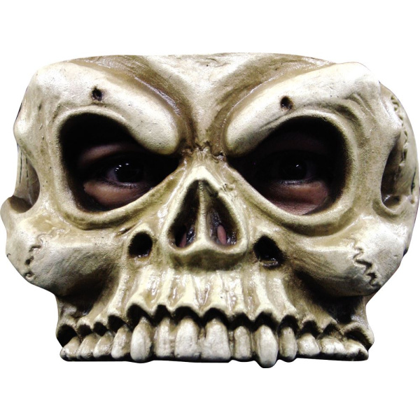 MASK HALF SKULL WHITE DIRTY