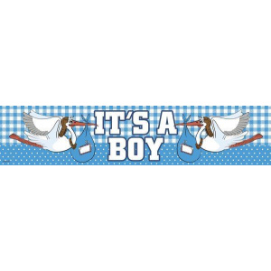 BANNER NEW ARRIVAL ITS A BOY FOIL 2.6M