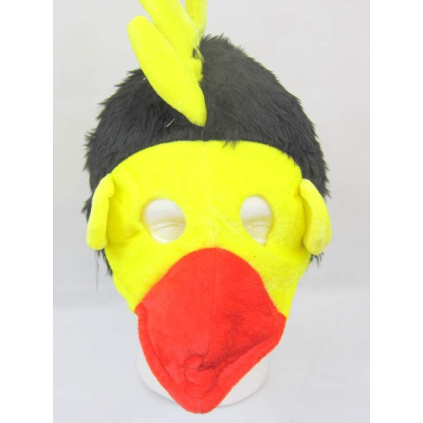 HAT, MASK & BEAK BIRD BLACK & RED