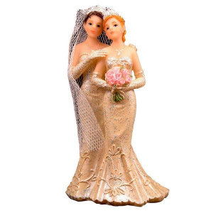 CAKE DECORATIONS WEDDING FIGURE 2 BRIDES