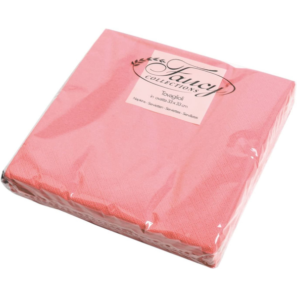 NAPKINS 2 PLY 33 X 33CM PINK 25'S