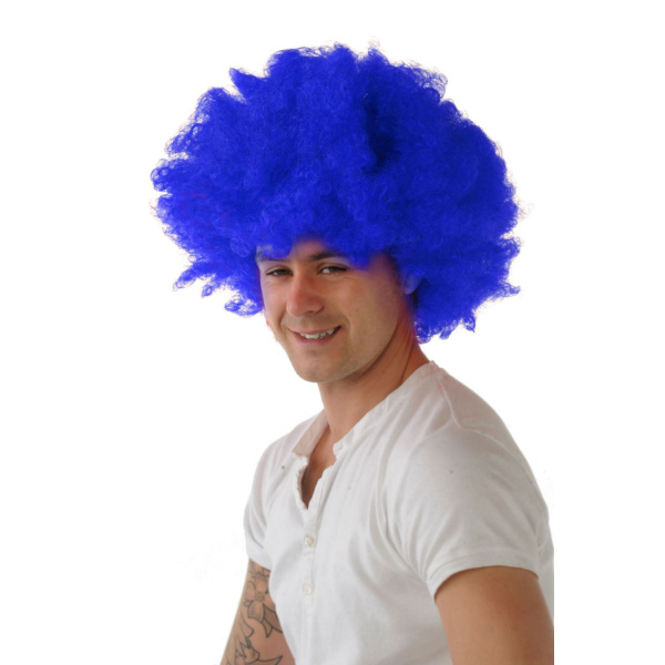 BLUE AFRO COSTUME WIG