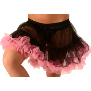 TUTU RA RA SKIRT BLACK/PINK MEDIUM