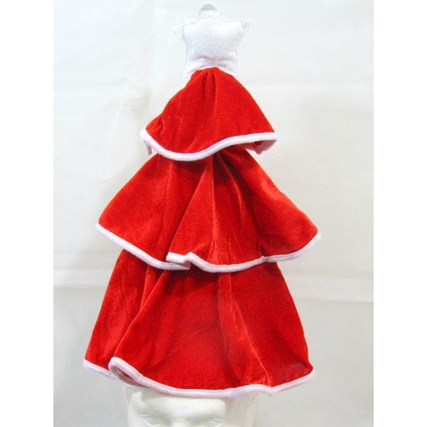 HAT TREE SHAPED PLUSH VELVET RED